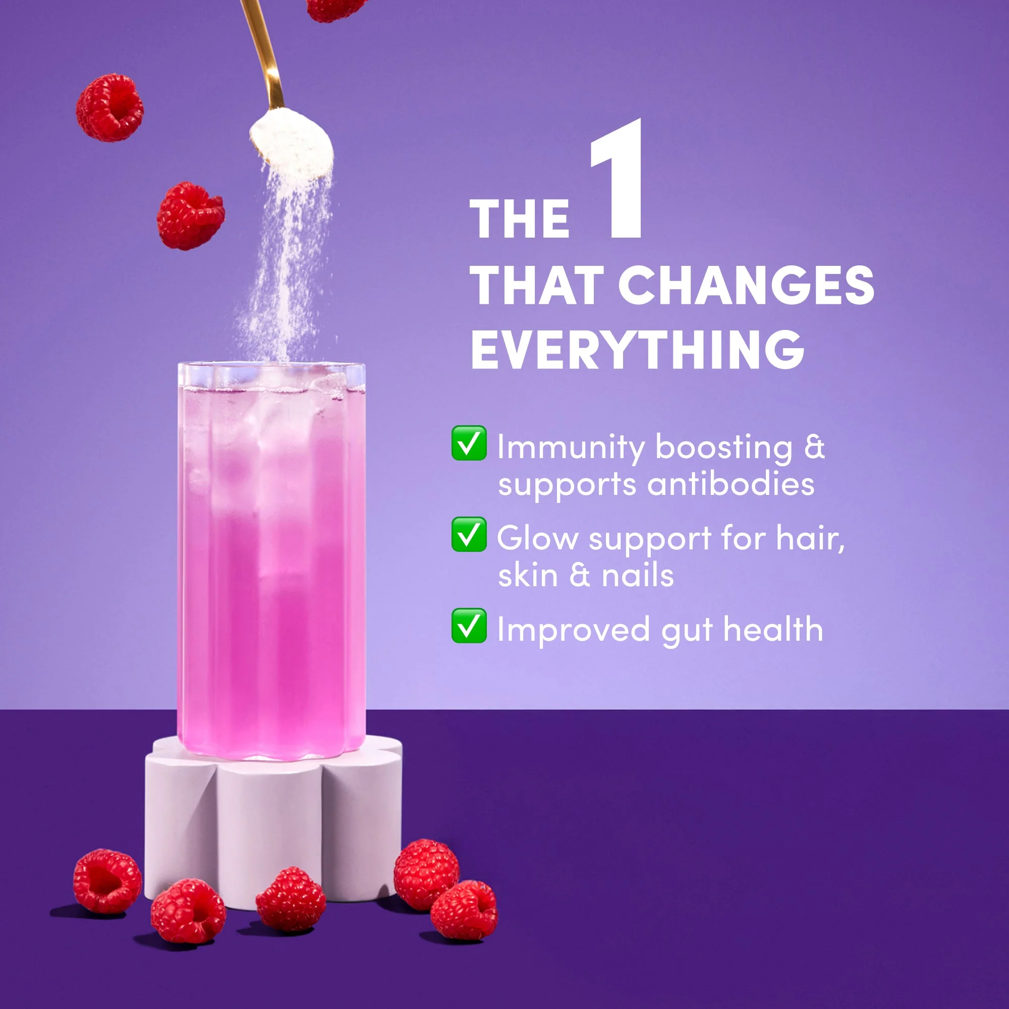 Immunity Collagen Peptides - Elderberry & Raspberry 208g - Image 4