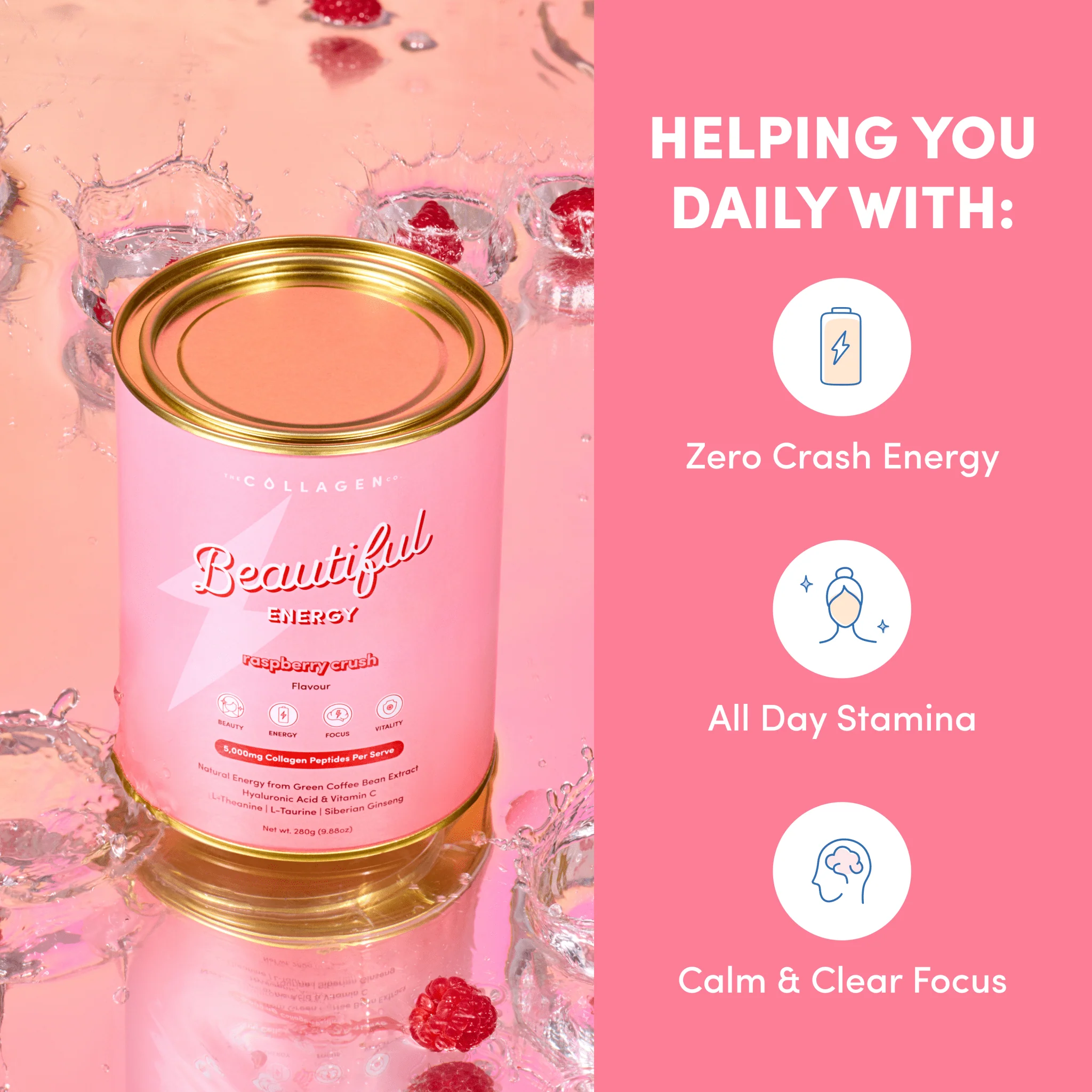 Raspberry Crush Beautiful Energy - 280g - Image 3